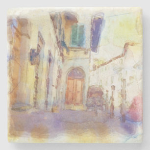 Ansichten von Florenz machten im künstlerischen Steinuntersetzer