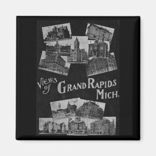 Ansichten von Grand Rapids Michigan Vintage Magnet