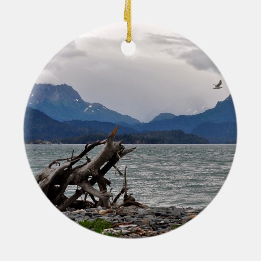 Ansichten von Homer Alaska Keramikornament (Hinten)