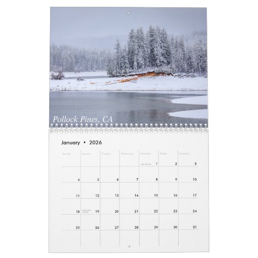 Ansichten von Italien, Frankreich und Kalifornien Kalender (Jan 2026)