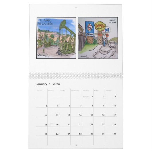 Ansichten von San Luis Obispo County Kalender (Jan 2026)