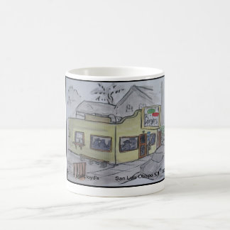 Ansichten von San Luis Obispo, Scrubby und von Kaffeetasse