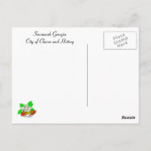 Ansichten von Savannah Georgia Postkarte (Rückseite)