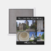 Ansichten von Staat Hauptstadt Gebäude, Austin, Te Magnet (Vorderseite/Rückseite)