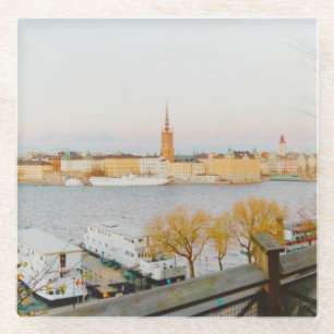 Ansichten von Stockholm Glasuntersetzer