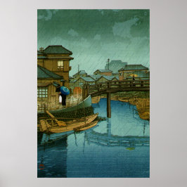 Ansichten von Tokaido Shinagawa Kawase Hasui Poster