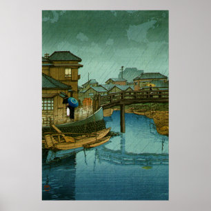 Ansichten von Tokaido Shinagawa Kawase Hasui Poster