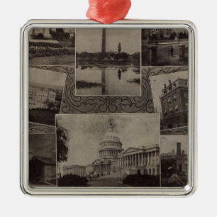 Ansichten Washington, DC Silbernes Ornament