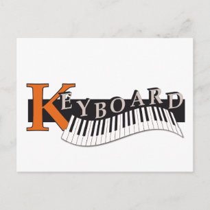 Ansichtkaart "Keyboard"-Design Postkarte