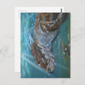 Ansichtkaart Otter. Postkarte (Vorne/Hinten)