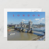 Ansichtskarte der London Tower Bridge Postkarte (Vorne/Hinten)