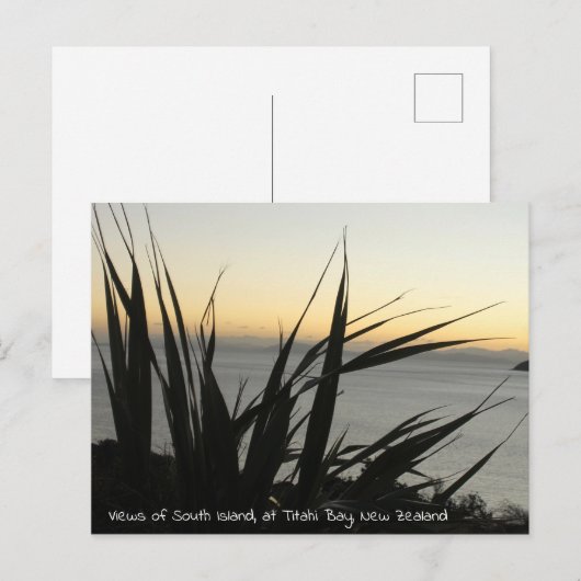 Ansichtskarte für Südinsel Postkarte (Vorne/Hinten)