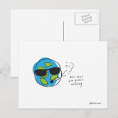 Ansichtskarte zur globalen Erwärmung Postkarte (Vorne/Hinten)