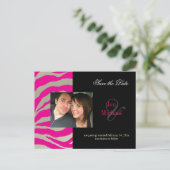 Ansichtskarten aus dem Foto, die auf heiß rosa Zeb Ankündigungspostkarte (Stehend Vorderseite)