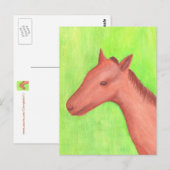 Ansichtskarten für junge Pferde Postkarte (Vorne/Hinten)