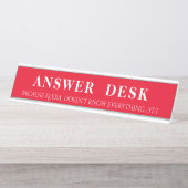 Anske Desk Funny Desk Sign Schreibtischnamensplakette (Vorderseite )