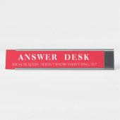 Anske Desk Funny Desk Sign Schreibtischnamensplakette (Vorderseite )