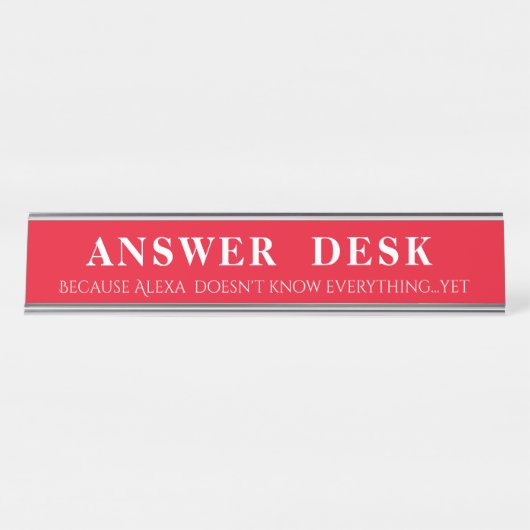 Anske Desk Funny Desk Sign Schreibtischnamensplakette (Vorderseite )