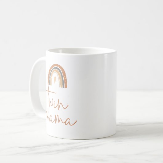 ANSLEY Boho Burnt Orange Rainbow Twin Mama Kaffeetasse (Vorderseite Links)