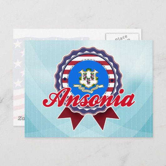 Ansonia, CT Postkarte (Vorne/Hinten)
