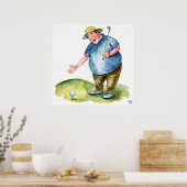 Ansprache des Balls - Golf Art Print Poster (Küche)