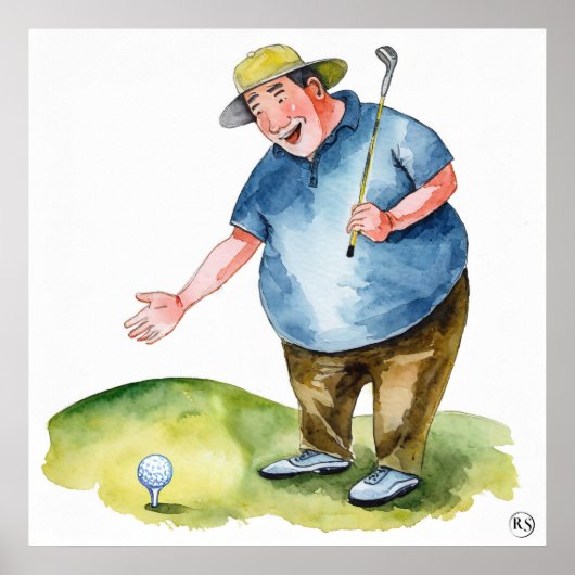 Ansprache des Balls - Golf Art Print Poster (Vorne)