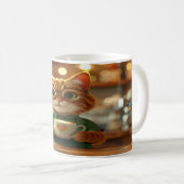 Ansprechendes 3D-Rendering einer roten Katz-Barist Kaffeetasse (VorderseiteRechts)