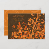 Ansprechkarte für die braune orale Hochzeit im Her RSVP Karte (Vorne/Hinten)