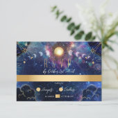 Ansprechkarte für Himmelsmonde RSVP Karte (Stehend Vorderseite)