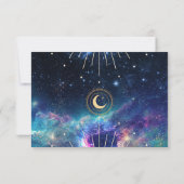 Ansprechkarte für Himmelsmonde RSVP Karte (Rückseite)