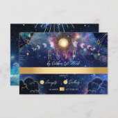 Ansprechkarte für Himmelsmonde RSVP Karte (Vorne/Hinten)