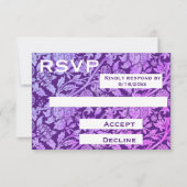 Ansprechkarte für Vintage Blumenmuster RSVP Karte (Vorderseite)