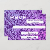 Ansprechkarte für Vintage Blumenmuster RSVP Karte (Vorne/Hinten)