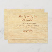 Ansprechkarte RSVP Karte (Vorne/Hinten)