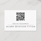 Ansprechpartner für die Alarmanlage Visitenkarte (Vorderseite)