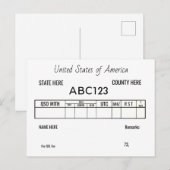 Ansprechpartner für Funkamateure der QSL-Karte Postkarte (Vorne/Hinten)