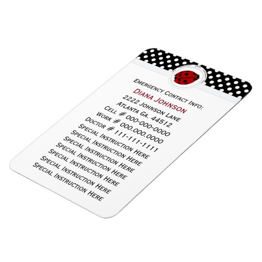 Ansprechpartner: Ladybug und Polka Dot Magnet (Linke Seite)