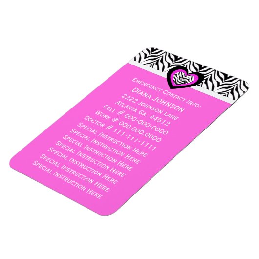 Ansprechpartner: Zebra Babysitter Premium Magnet (Linke Seite)