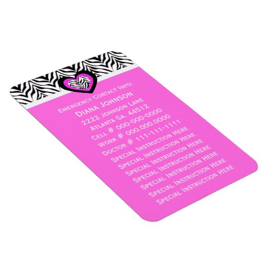 Ansprechpartner: Zebra Babysitter Premium Magnet (Rechte Seite)