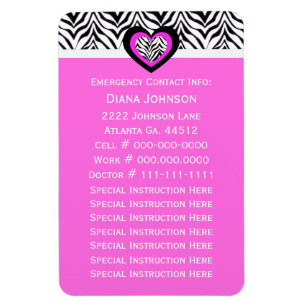 Ansprechpartner: Zebra Babysitter Premium Magnet