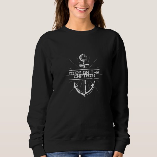 Anspruch auf den Anker des Kapitäne-Schiffes Boot Sweatshirt (Vorderseite)