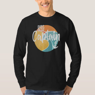 Anspruch auf den Kapitän Kapitäns Frau Retro Vint T-Shirt