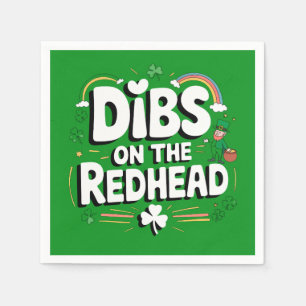 Anspruch auf die Rothaarige Lustiger St. Patrick's Serviette