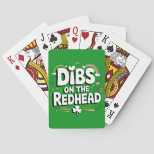 Anspruch auf die Rothaarige Lustiger St. Patrick's Spielkarten
