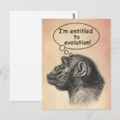 Anspruch auf Evolution von Menschenaffen Postkarte (Vorne/Hinten)