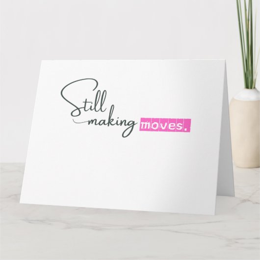 Anspruchsvoll minimalistisch karte (Vorderseite)