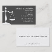 Anspruchsvolle Anwaltskarte| Grau Visitenkarte (Vorne/Hinten)