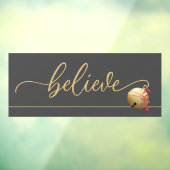 Anspruchsvolle BELIEVE Jingle Bell Weihnachten Fensteraufkleber (Blatt 3)