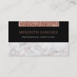 Anspruchsvolle Berufliche Rose Gold Marble Custom Visitenkarte