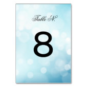 Anspruchsvolle Blue Glitzer WEDDING TISCHNUMMER (Rückseite)